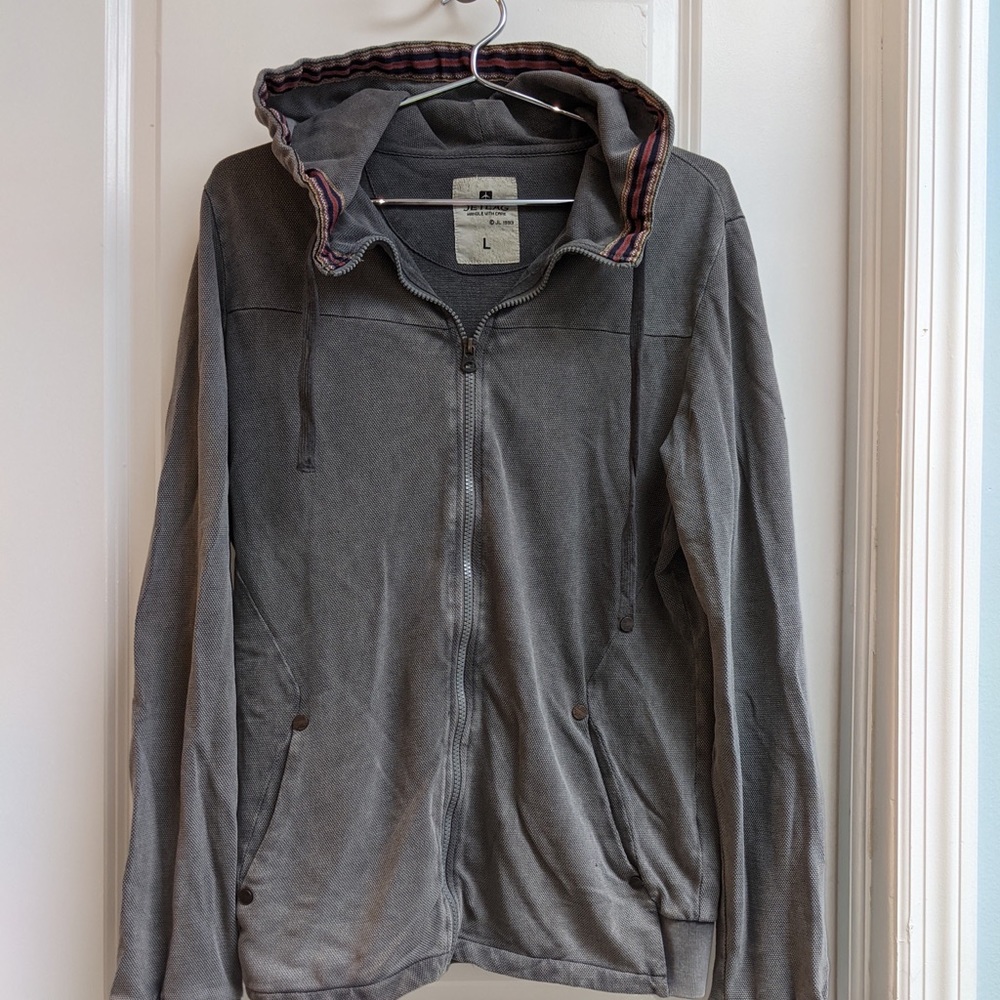 Men’s Jetlag Grey Hoodie Size Large